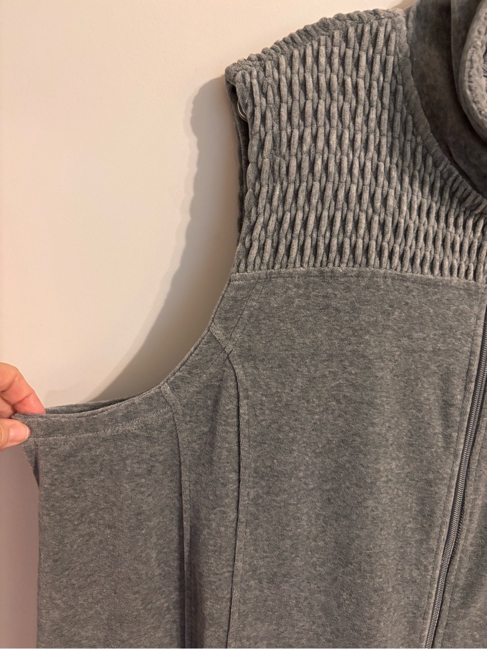 D & Co. Active EUC Gray Velour zip vest & pant Set - Picture 8 of 14